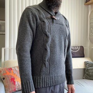 Onassis wool shawl collar sweater